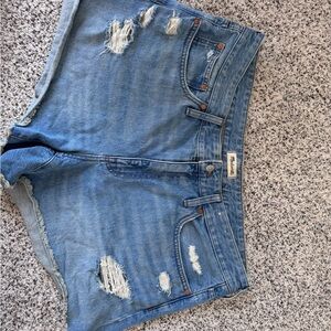 Madewell Blue Jean Shorts High-Waisted Cut-Off